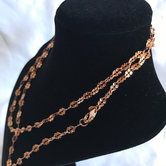 Vintage Bronze Milor Italy Rose Gold Link Necklace - Picture 4 of 16